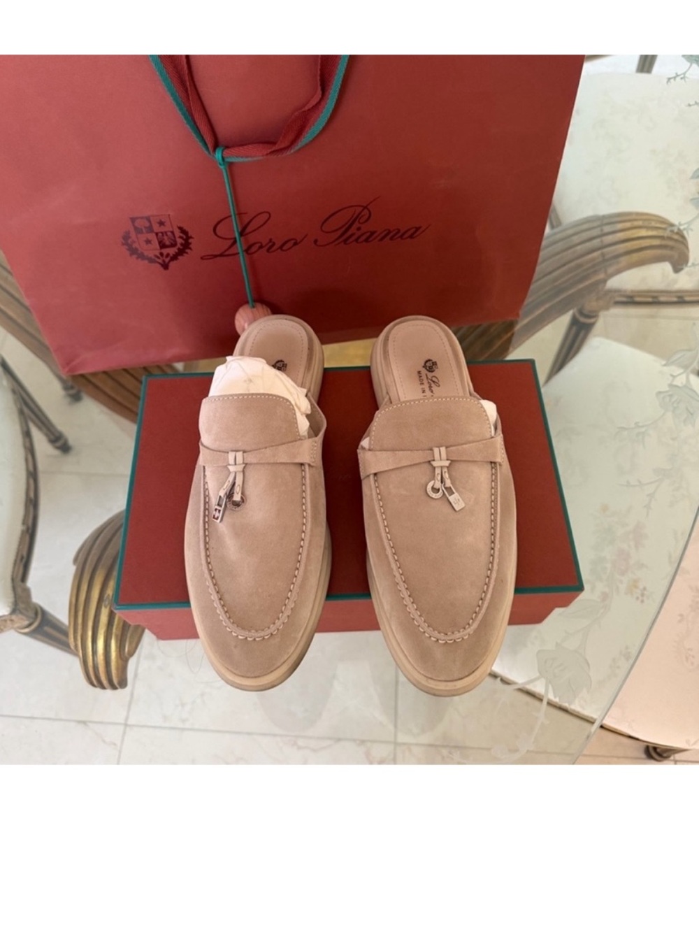 Loro Piana babouche mules